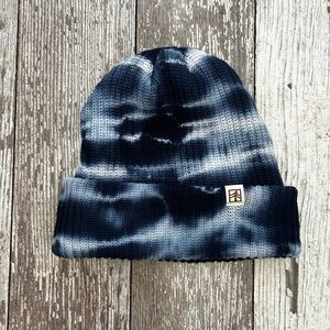Rustek Organic Cotton Beanie - indigo tie dyed, one size